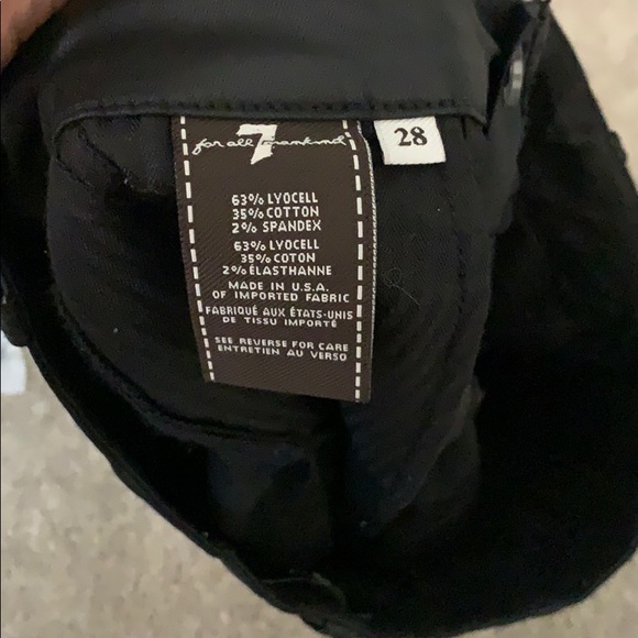 7 for All Mankind Black Leather Shorts - Picture 4 of 4